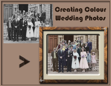 Colour Photo Restoration from Black and White Wedding Photo