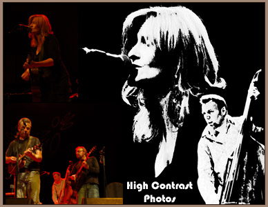 High Contrast Monochrome Images - Eddi Reader and Band