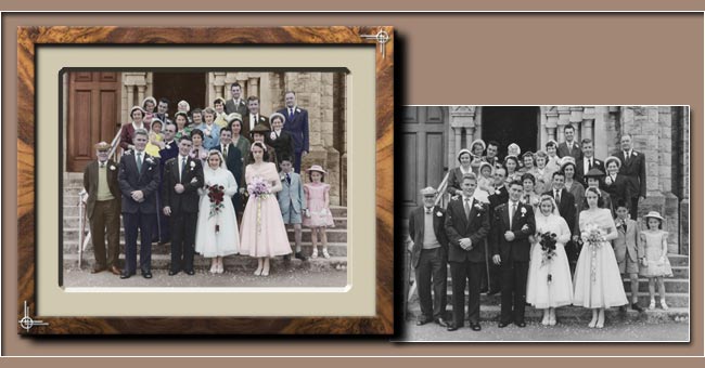 Old Wedding Photo Colouring for A Golden Anniversary
