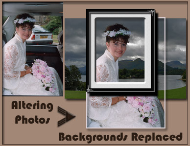 Backgrounds Replaced In Photos - Colour, Sepia or Black and White